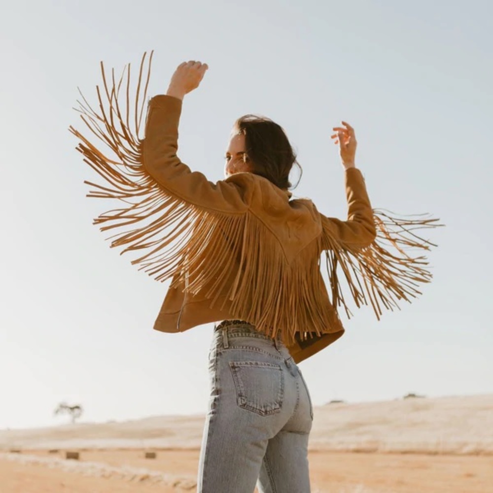 Western and Co Urban Cowgirl real suede Fringer jacket!